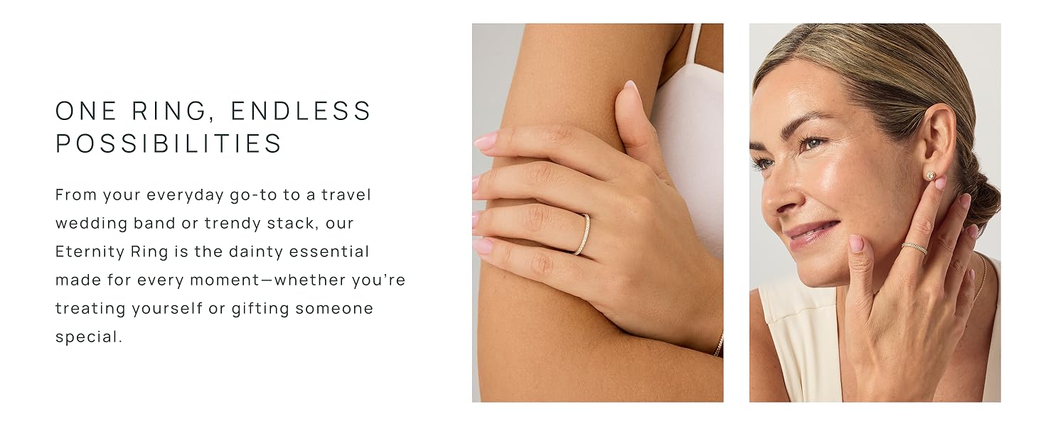 Gold jewelry gifts for women, anniversary rings